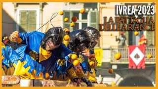 VLOG dal CARNEVALE di IVREA la BATTAGLIA delle ARANCE 2023 🍊🍊 [upl. by Vilma]