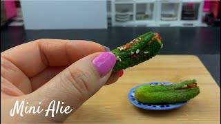 Miniature Food Cucumber Kimchi OiSobagi 오이소박이  黃瓜泡菜  Mini Cooking Show  迷你廚房  ミニクッキング recipe [upl. by Jocko]