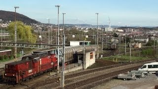 Zeitraffer RangierbahnhofDer Ablaufberg mit Alpenblick [upl. by Ahsiet]