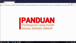 Panduan Pembayaran Uang Kuliah Melalui SIAKAD UNNUR [upl. by Ama]