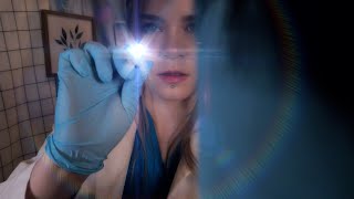 ASMR Hospital Detailed Optic Cranial Nerve Exam  Orbital Ultrasound Lashes on Lens [upl. by Ennaej914]