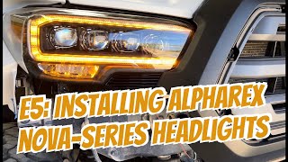 2nd Gen Tacoma Build Episode 5  Installing AlphaRex NOVASeries Headlights [upl. by Hewe]