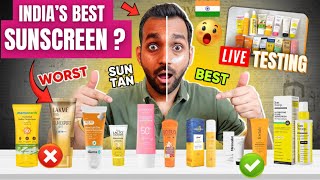 Dont Buy SUNSCREEN Before Watching This  Best SUNSCREEN for Oily Skin  LIVE Testing 🔥 [upl. by Naima132]