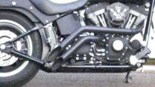 NEW TOXIC INC Softail Exhaust quotBIG RIGquot 1986 2009 Without Baffles [upl. by Concettina]