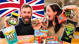 My Husband Tries BRITISH Food For The FIRST TIME [upl. by Christianson]