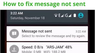 How to fix Message not sent Error android  sms sending failed  sms not sending Android [upl. by Enetsirhc]