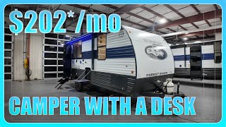 SmallMedium Camper with a DESK Area  2025 Wolf Pup 17SC [upl. by Nitreb]