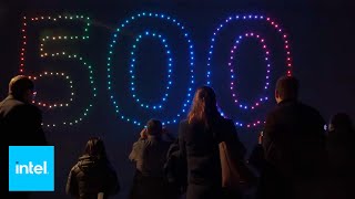 Intels 500 Drone Light Show  Intel [upl. by Mora158]