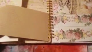 Daiso spiral book altered to a vintage junk journal [upl. by Malliw]