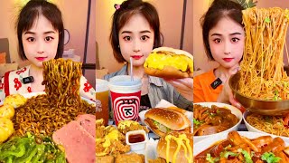 Asmr Chinese Food Eating Spicy Noodles Fast  KFC Fried Chicken and Spicy Noodles Eating Challenge [upl. by Cuyler662]