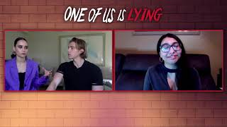 Marianly Tejada and Cooper Van Grootel on shipping themselves in ‘One of Us Is Lying’ [upl. by Htessil105]