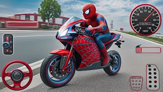 Örümcek adam motorsiklet oyunu  spiderman motorcycle game  Android Gameplay HD [upl. by Nilkoorb]