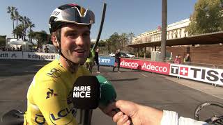 Maximilian Schachmann  interview at the start  stage 7  ParisNice 2020 [upl. by Hepza]