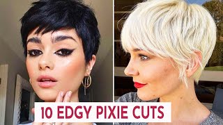 10 Edgy Pixie Haircut And Hairstyles  Short Haircut 2023 [upl. by Hailed851]