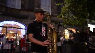 Mr Woodnote amp Lil Rhys feat Maximón street jam Edinburgh 2012 [upl. by Etty]