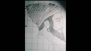 shivaji maharaj sketch easy shivaji maharaj sketch drawing shivaji maharaj arttrending drawing [upl. by Ahsauqram]