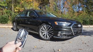 2019 Audi A8 L 30T Sedan Start Up Walkaround and Review [upl. by Nirat]