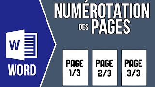 Numérotation des pages Ajouter le nombre de page dans le pied de page  Microsoft Word [upl. by Spillihp356]