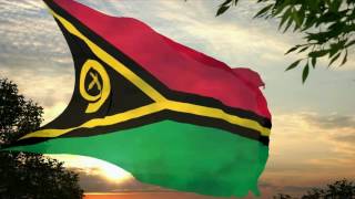 Flag and anthem of Vanuatu CC [upl. by Buzz]