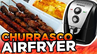 ESPETINHO DE CHURRASCO NA AIRFRYER  Dá certo Com dica BÔNUS do MELHOR PÃO DE ALHO [upl. by Specht]