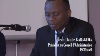 ISCID asbl  JeanClaude Kabagema [upl. by Geilich]