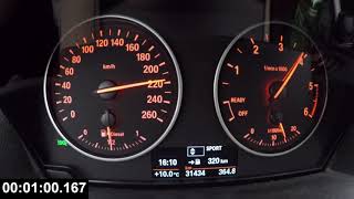 BMW 118d acceleration vmax 0220 kmh [upl. by Esau845]