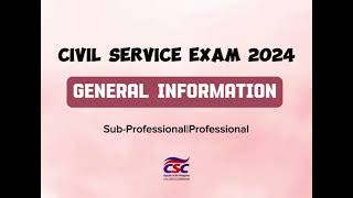 CIVIL SERVICE EXAM REVIEWER 2024GENERAL INFORMATIONPROFESSIONAL [upl. by Nilpik508]