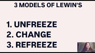 LEWINS CHANGE THEORY BSN1NIGHTINGALE [upl. by Elokcin558]