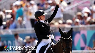 Equestrian team dressage final ends in narrow victory for Germany  Paris Olympics  NBC Sports [upl. by Jorge37]