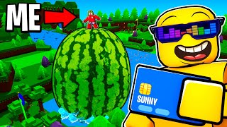 Building The BIGGEST Watermelon In BUILD A BOAT [upl. by Llerreg]