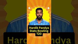 Hardik Pandya Stats Bowling T20 hardikpandya shorts [upl. by Nedyarb58]