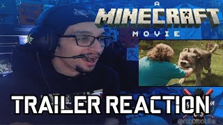 A Minecraft Movie Official TRAILER REACTION [upl. by Arihsaj]