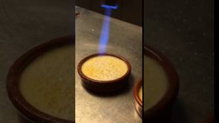 Caramelizing sugar on Crema Catalana at Cook amp Taste in Barcelona [upl. by Ocsic]