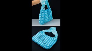 Crochet net shoulder bag easily Tutorial for beginners Miarti🧶 [upl. by Bodnar520]