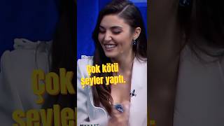 Hande Erçel quotBana Çok Kötü Şeyler Yaptıquot🤣 shorts komikvideolar [upl. by Zonda397]