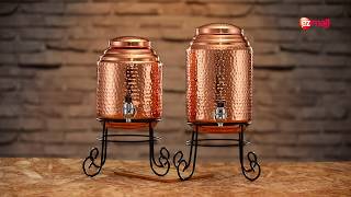 Ezmall  Copper Water Dispenser with Stand [upl. by Marozik]