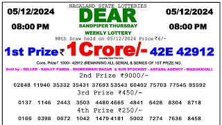 Nagaland Lottery Sambad Result 0800pm 051224 Lottery Result Fax [upl. by Jr702]