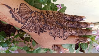 New Latest Arabic Back Hand Mehndi Design Easy Mehndi Design Ashamehndiart [upl. by Ronym763]