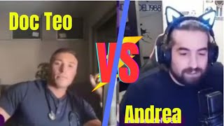 Andrea del 1988 Vs Doc Teo Discussione COMPLETA twitch [upl. by Yatnahs]