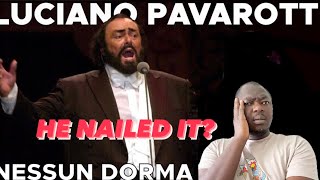 FIRST TIME REACTION TO LUCIANO PAVAROTTI NESSUN DORMA [upl. by Salema]