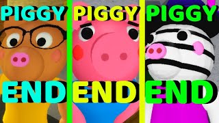 Roblox  All 10 Endings  Piggy [upl. by Lattie]