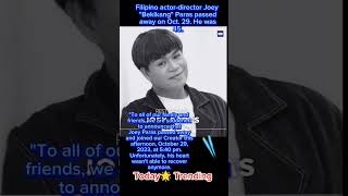 REST IN PEACE “BEKIKANG” JOEY PARASFilipino actor filmmaker film producer singer and writer [upl. by Elolcin]