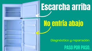 Nevera no enfría abajo y hace escarcha arriba ✅ Cómo localizar el punto de falla y dar solución [upl. by Theron]