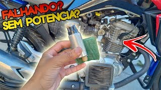 MOTO FALHANDO PERDEU POTENCIA ASSISTA ESSE VÍDEO [upl. by Ricki252]