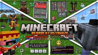 ACTUALIZACION BEDROCK CUSTOMIZE UI CLARA para MINECRAFT BEDROCK 121  LA MEJOR TEXTURA MCPE [upl. by Rogerio]