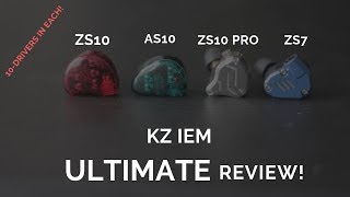 KZ ZS10 ZS10 Pro AS10 amp ZS7 Ultimate Comparison [upl. by Glenden573]