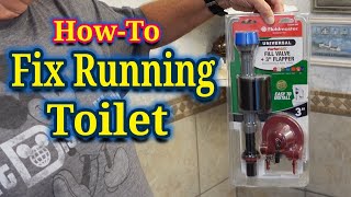 Fix Running Toilet  Toilet Flush Repair  Flush Valve and Flapper Replacement [upl. by Enomaj]