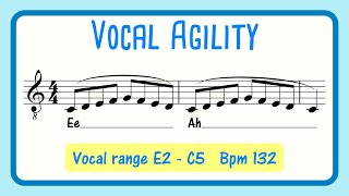 Vocal Agility Exercise for Intermediate Singers  Ee Ah Vocal range E2  C5 [upl. by Hanford]