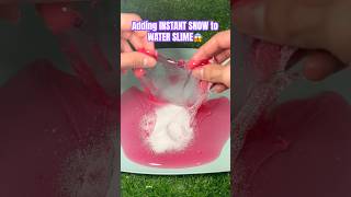 Adding INSTANT SNOW to WATER SLIME😱 slime satisfying [upl. by Rosenzweig]