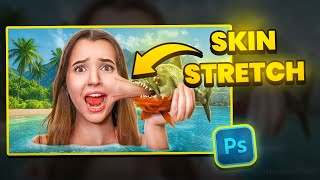 How To Make Skin Stretch Effect In Photoshop  Ehtisham Thumbnails [upl. by Nata961]